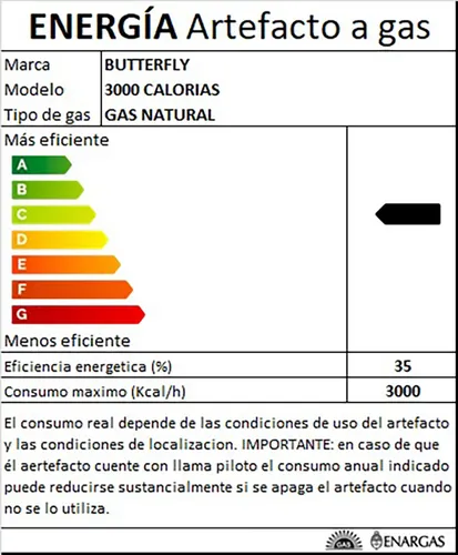 Estufa Pantalla 3000c Con V?lvula Gas Natural - Imagen 2