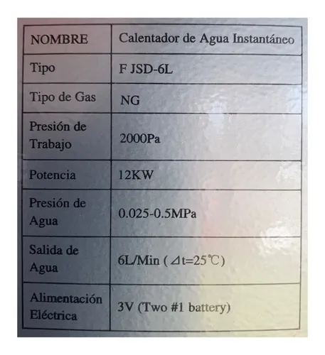 Calefon 6L Bram Metal GN - Imagen 6
