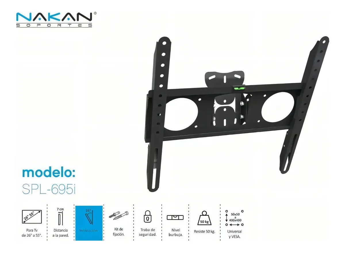 Soporte SPL 695 Fijo Basculante 32"a 65" - Imagen 8