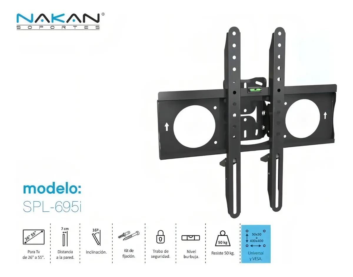 Soporte SPL 695 Fijo Basculante 32"a 65" - Imagen 9